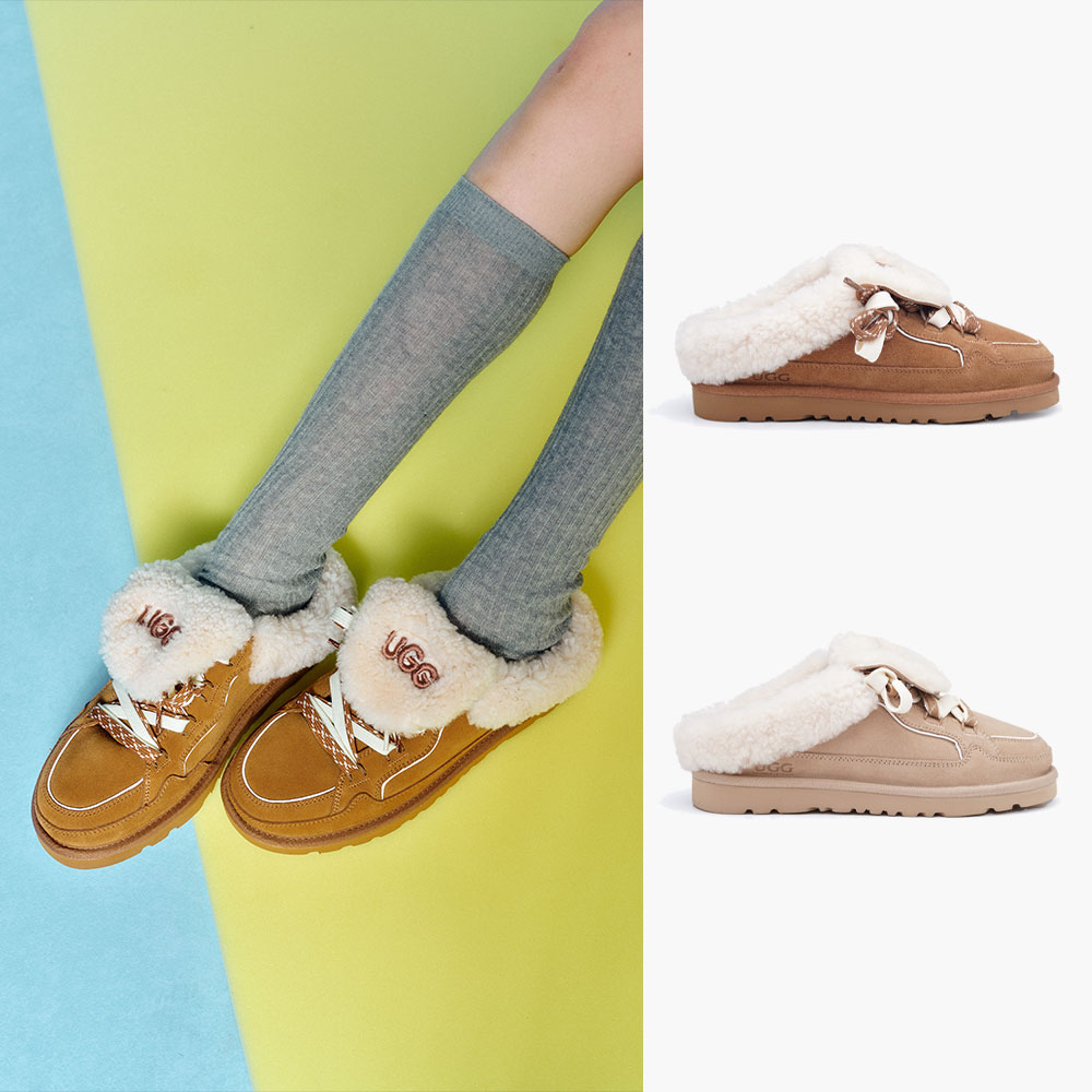 [무료배송] 호주정품 오즈라나 로고 시어링 스니커 로퍼 (굽2cm) OZLANA UGG OZ1040