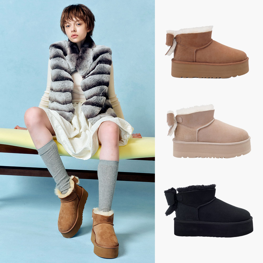 [무료배송] 호주정품 오즈라나 베일리 보우 플랫폼 미니 부츠 (굽5cm) OZLANA UGG OZ0028