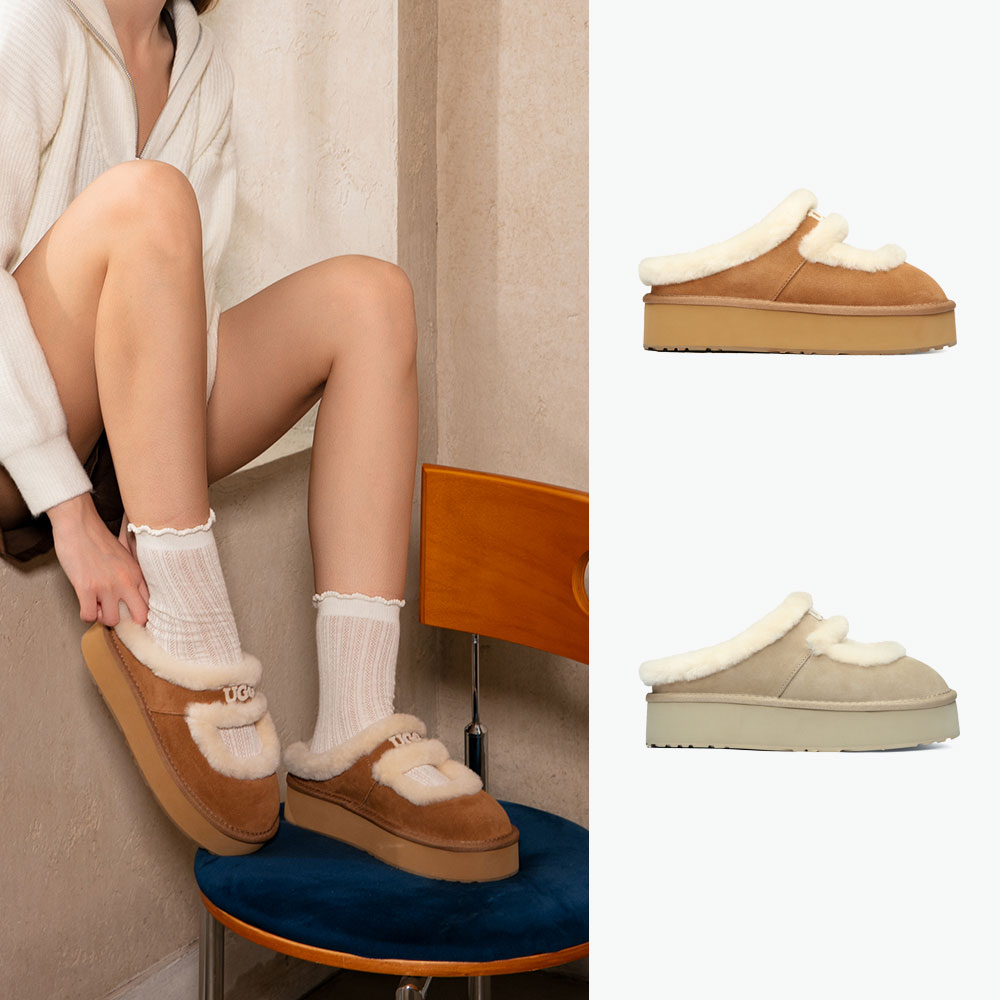 [무료배송] 호주정품 디케이 메리 제인 플랫폼 어그 슬리퍼 (굽 4cm) DK UGG DK248