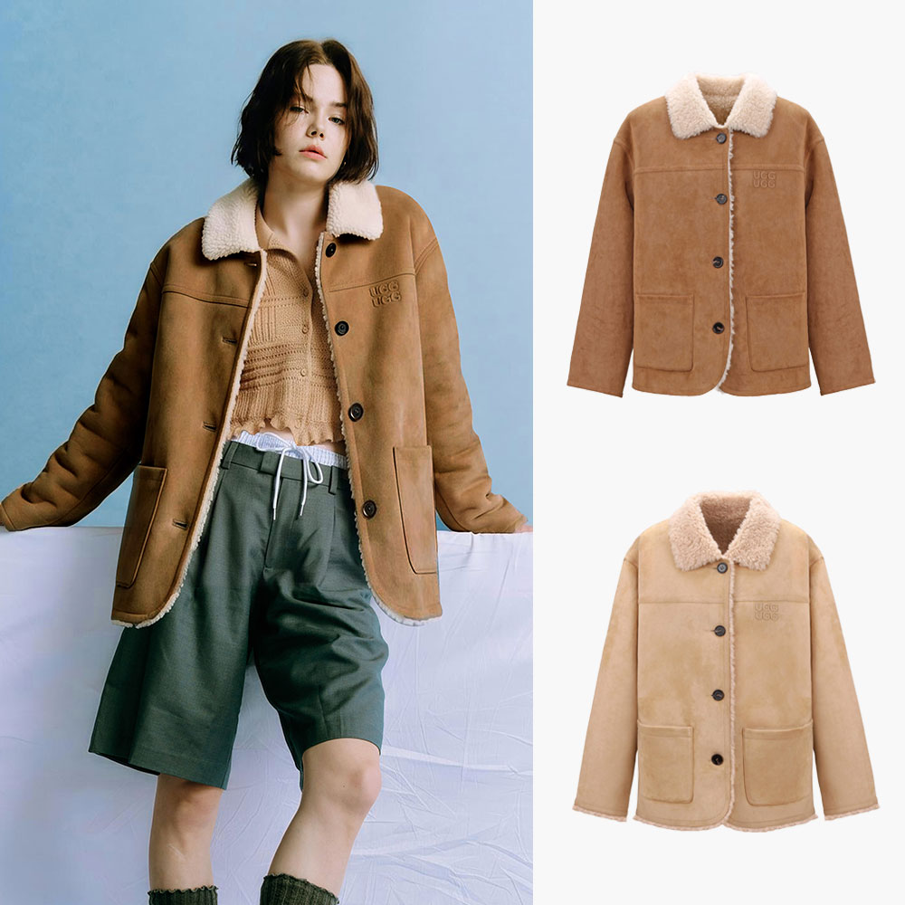 [무료배송] 호주정품 오즈라나 클래식 버튼 리버서블 시어링 코트 OZLANA UGG OZ8010